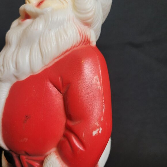 1968 Empire Tabletop Santa Claus Blow Mold w/Black Bag 13 Inch Lighted & Works - Picture 5 of 9